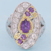 Sterling Silver Semi Mount Ring Setting Pear PE 7X5mm - Syzjewelry